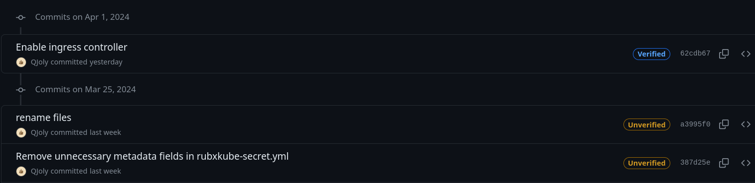Commit signé