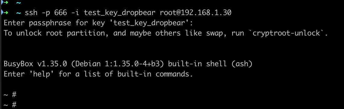 Connexion à dropbear